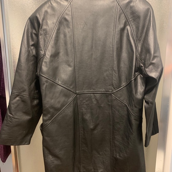 Vintage Pelle New York Milano Leather Trench Coat - Picture 3 of 5